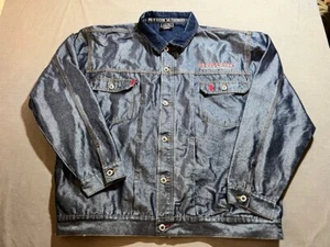 US Polo ASSN Jacket Trucker Adult Large Blue Denim Long Sleeve Button Oversized - Picture 1 of 11