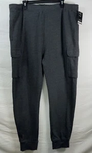 NWT Men’s Xersion Cargo Jogger Sweatpants Charcoal Gray Reg Fit XLT Tall - Picture 1 of 9