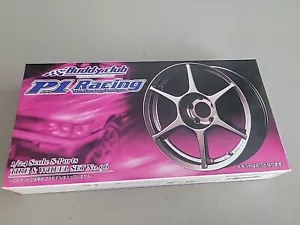 Aoshima 1:24 No.96 Buddy Club P-1 Racing Tire & Wheel Set - Picture 1 of 12