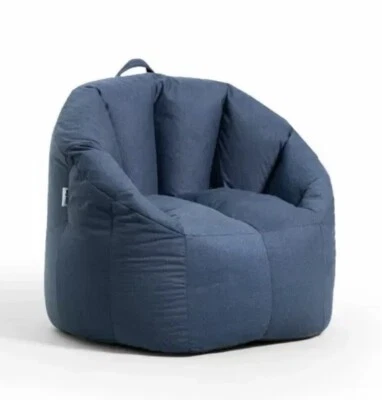CAJA ABIERTA - Big Joe Milano BEAN BAG Silla CUBIERTA DE REEMPLAZO en Denim Cobalto Lenox Foto 1 de 4