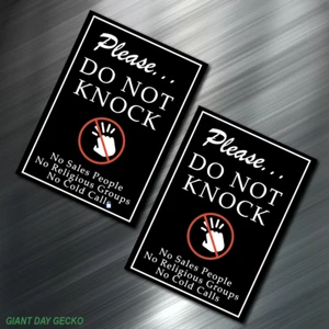 (2) ZWEI Bitte klopfen Sie nicht an Kein Verkauf Home Business Tienda Aufkleber Sticker Auto Neu - Bild 1 von 4