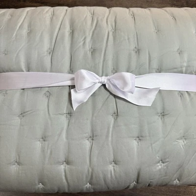 COLCHA ACOLCHADA COMPLETA/REINA GRANERO TENCEL DE CERÁMICA ~ EUCALIPTO (VERDE) Foto 1 de 4