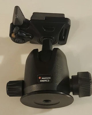 Manfrotto 496RC2 Compact Ball Head with Quick-Release Plate - Image 1 of 4