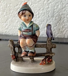 1938 Hummel Wayside Harmony Figurine Boy on Fence #111 3/0 West Germany (P1) - Picture 1 of 5