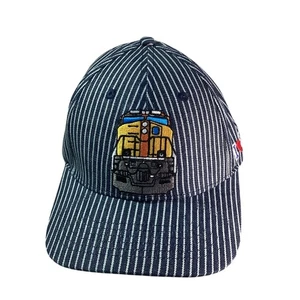 Conductor Cap I Love Trains Embroidered Pin Stripe Boy's One Size Brand New - Picture 1 of 4