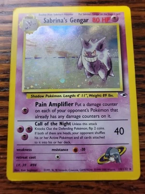 PL! Pokémon TCG Sabrina's Gengar Gym Heroes 14/132 Unlimited Holo Rare - Image 1 of 4