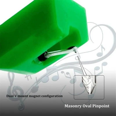 Green Needle Stylus for Audio Technica AT95E ATLP120USB Compatible Turntables - Image 1 of 4