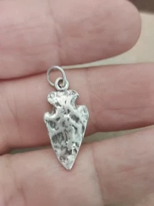 Signierter Sterling Silber Pfeilspitze Charm Anhänger USA - Bild 1 von 5