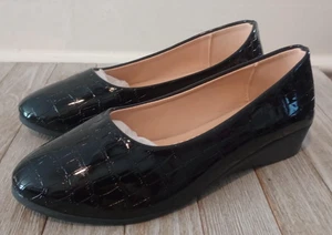 Zapatos de cuña Love sin cordones oficina trabajo mujer EE. UU. Talla 7,5-8- Zapato UE Talla 38 - Imagen 1 de 7