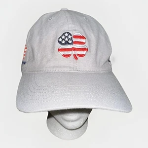 Mütze Kappe schwarz Kleeblatt Riemen hinten amerikanische Flagge grau adaptiv Golf Patch Lucky - Bild 1 von 9