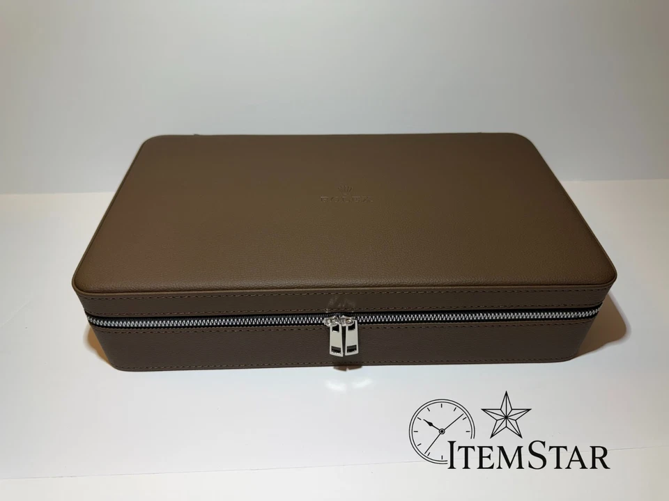 Роскошный кожаный чехол с 12 слотами — серо-коричневый органайзер для хранения в путешествиях - Изображение 1 из 4