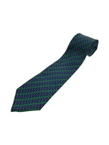 HERMES Tie silk GRN all over men's - Picture 1 of 4