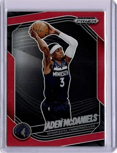 Jaden McDaniels 2024-25 Panini Prizm Black Red Prizm /299 Timberwolves #223 - Bild 1 von 2