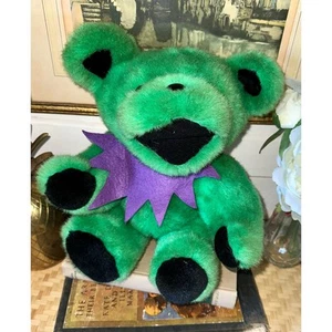 Peluche VERDE orso 12” GRATEFUL DEAD VINTAGE anni 90 arti snodati Steven Smith - Foto 1 di 6