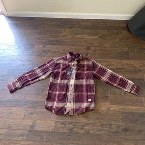 Camisa chaqueta a cuadros de pana roja Fried Waters para hombre mediana - Imagen 1 de 6