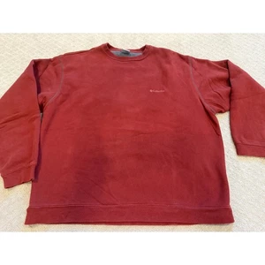 Felpa girocollo Columbia uomo XXL rossa manica lunga casual abbigliamento attivo top - Foto 1 di 9