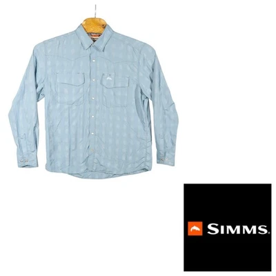 Simms Fishing Pearl Snap Western Shirt Mens Large Outdoors Gorpcore Lake Boating - Image 1 of 4
