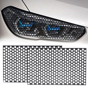 2x Car Taillight Cover Sticker Black Honeycomb Tail-lamp Decal Trim Accessories - Foto 1 di 12