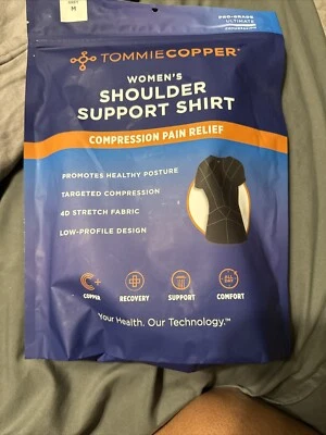 Camisa Tommie Copper Para Mujer Mediana Manga Corta Hombro Dolor de Espalda - Gris Nueva Foto 1 de 3