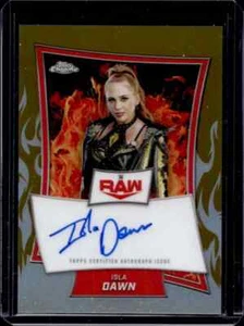2025 Topps Chrome WWE Isla Dawn Red Brand Auto Gold Refractor #50/50 - Picture 1 of 2