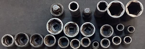 GP Grey Pneumatic  1/2" Drive 23 Piece Socket Set Metric Sae Swivel Extra Deep - Bild 1 von 8