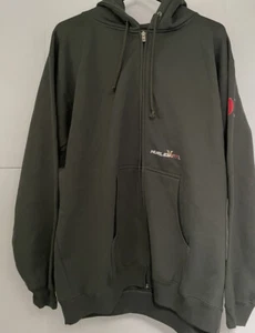 HURLEY INTL mens hoodie full zip Fleece Linin jacket Green Size Large - Picture 1 of 5