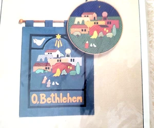 Kit cuciture vintage 1982 kit applique striscione & cerchi pastori & Wiseman Holy - Foto 1 di 6