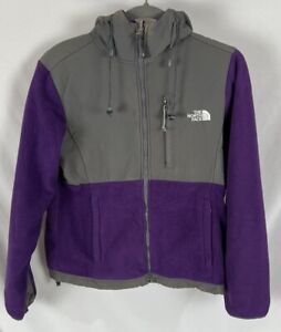 THE NORTH FACE Jacket Womens Large Purple & Gray Denali Fleece Zip Up