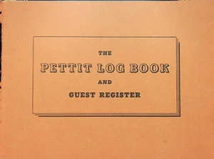 1952 THE PETTIT LOG BOOK AND GUEST REGISTER UNUSED - E16-K - Picture 1 of 8
