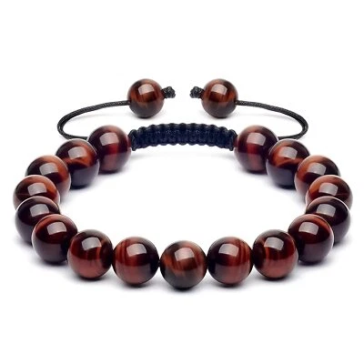 10mm Handcraft Triple Protection Bracelets Crystal Tiger's Eye Hematite Bangles - Image 1 of 4
