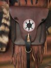 Mountain Man Possibles Bag w/ Beaded Medallion, Moose Tooth & Raccoon Tail