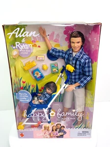 NIB Barbie Happy Family Alan & Ryan Dad Son Stroller 2002 - Picture 1 of 6
