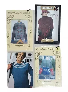 Making Sweaters Knitting Crochet Sewing 4 Booklets Instructions - Picture 1 of 12