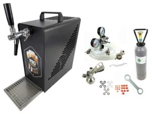 Bierkühler Komplettset mobile Zapfanlage Bierzapfanlage Durchlaufkühler Schwarz - Bild 1 von 6