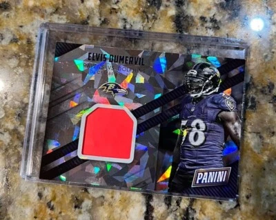 Elvis Dumervil Pylon Patch Card Jersey Miami Vs Ravens Relic December 7th 2014 - Image 1 of 4