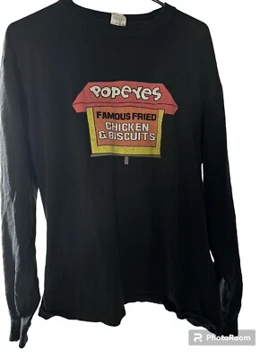 Camisa De Colección Popeyes Louisiana Pollo Manga Larga Para Hombre Grande Foto 1 de 3
