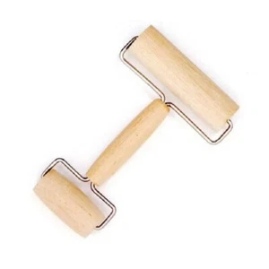 Norpro Wood Double Dough Roller for Pie, Pasta, Cookies and Pizza Dough - Picture 1 of 3