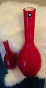 Zwei Vasen aus Glas in rot von Leonardo – Hingucker – sehr gut - Bild 1 von 5