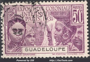 GUADELOUPE EXPO COLONIALE DE PARIS 1931 N° 124 AVEC OBLITERATION - Picture 1 of 2