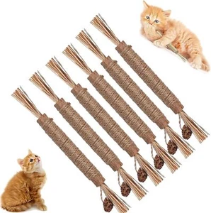 Qtip Cat Toy, 1/3/6pcs Matatabi Stick for Cat Interactive Toy - Picture 1 of 14