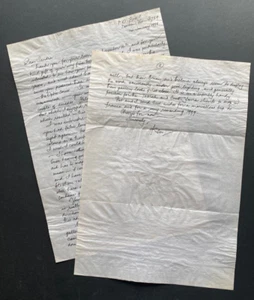 1998 KENNETH JACK ORIGINAL SIGNED LETTER IN 2 LEAVES, FREE EXPRESS AUST - Picture 1 of 1