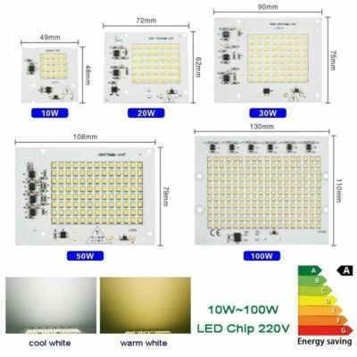 Led chip light 10w 30w 50w 100w spotlight floodlight integrate smd 220v - Image 1 of 4