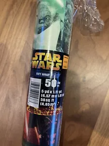 Star Wars One Christmas Wrapping Paper 50 Sq Ft Gift RARE Vintage Toys R Us NEW✨ - Picture 1 of 5