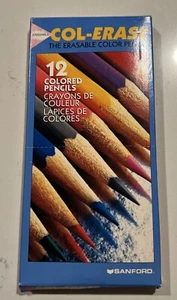 Vintage Sanford Col-Erase Erasable Color Pencils Set of 11 (Missing Lt. Green) - Picture 1 of 2