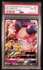 PSA 10 Mr. Mime GX  56 Art Celestial Storm 2018