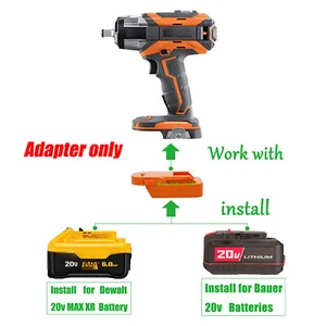 1 Adapter Convert for Ridgid 18v Tool To for DeWalt 20v/Bauer 20v Li-Ion Battery - Picture 1 of 5