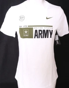 NEW Nike Dri-Fit US Army Black Knights White SS Crew Neck T-Shirt Women's M - Picture 1 of 9