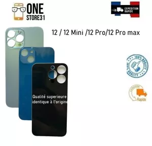 Vitre arrière pour châssis compatible iPhone 12/12Pro/12mini Big trou large LOGO - Imagen 1 de 19