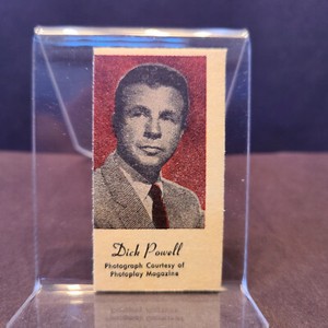 Peerless Vending Engrav-O-Tints Card Dick Powell 1940s Movie Star