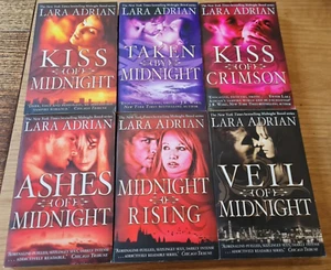 Lara Adrian, 6 x Books, Veil of Midnight, Rising, Ashes, Taken, Kiss (PB) GBL17 - Picture 1 of 10